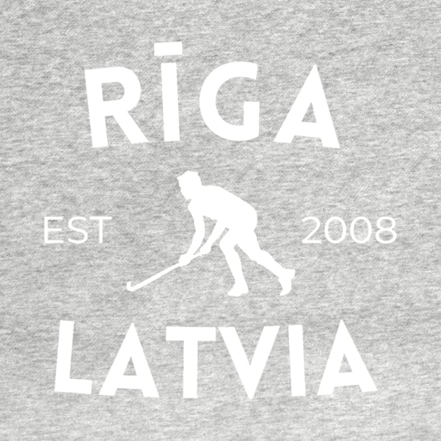 Hokejs LATVIJA latvia RĪGA - Ice Hockey by LukjanovArt